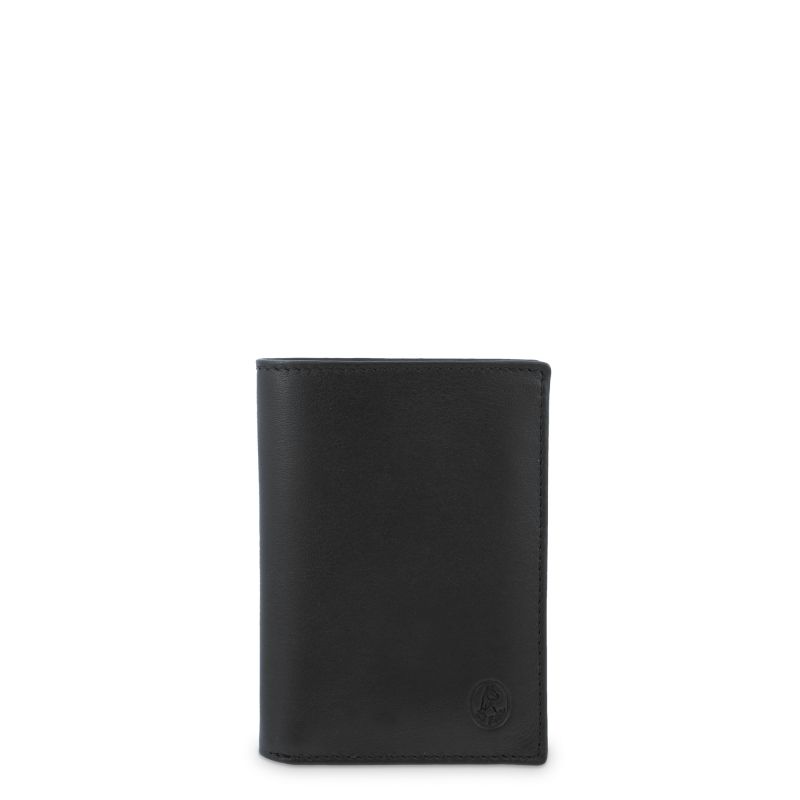 Cartera piel vacuno hombre negro Box