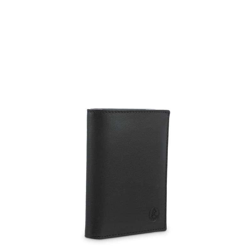 Cartera piel vacuno hombre negro Box