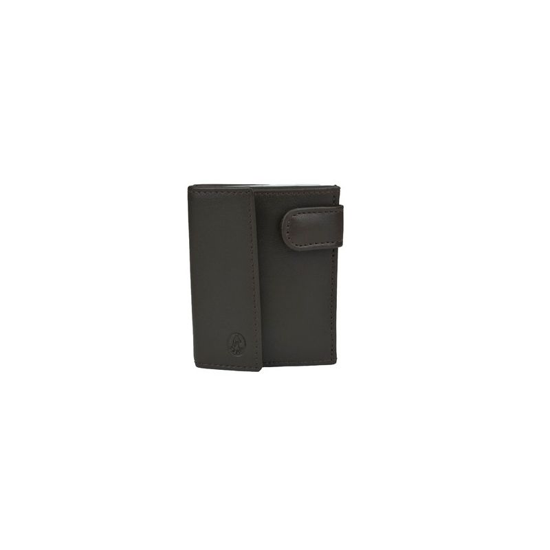 Cartera monedero piel hombre marrón Box