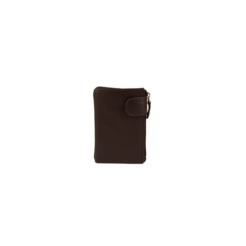 Cartera monedero con llavero Piel hombre Marrón Box