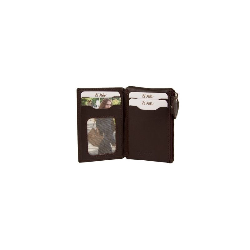 Cartera monedero con llavero Piel hombre Marrón Box