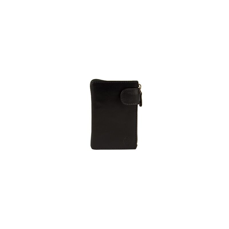 Cartera monedero con llavero piel hombre negro Box