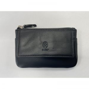 Monedero piel vacuno hombre negro Box