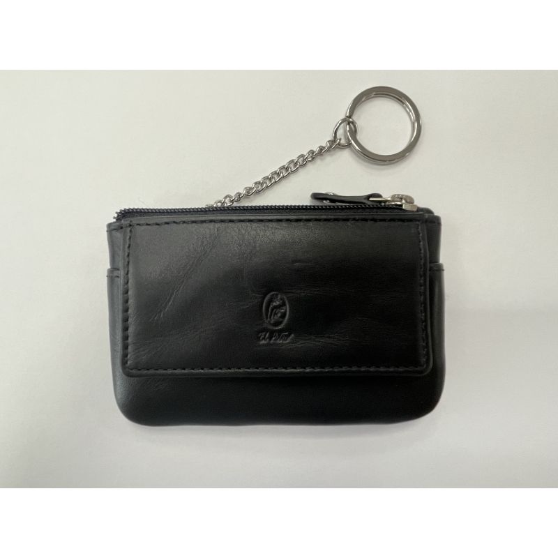 Monedero piel vacuno hombre negro Box