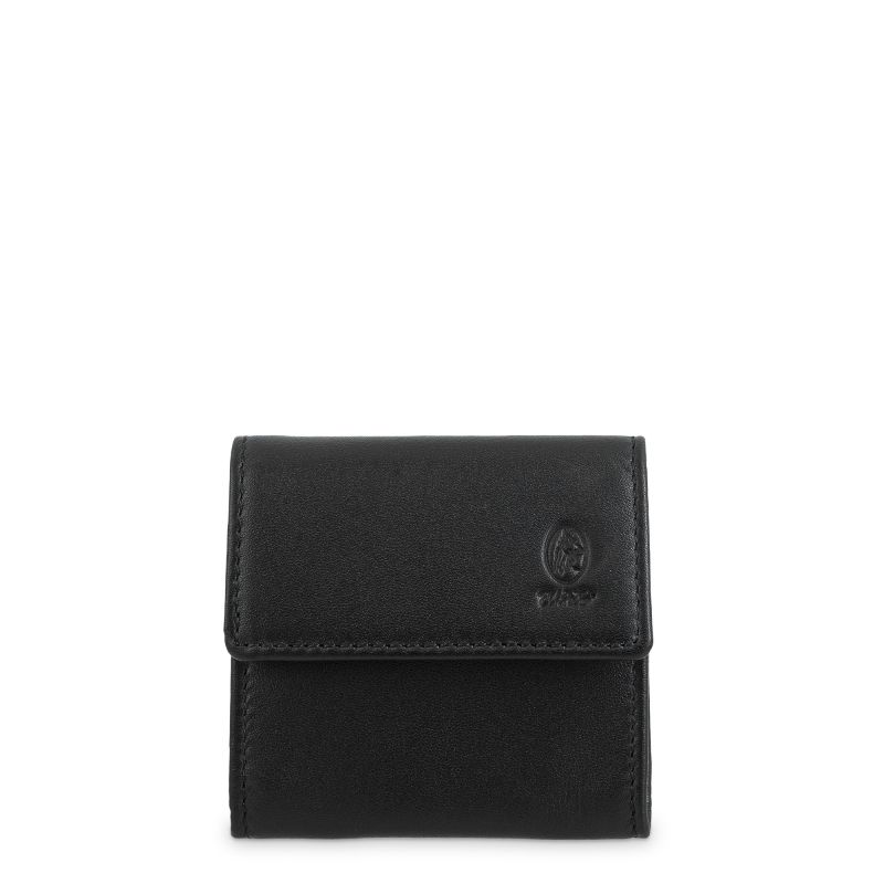 Monedero Piel Vacuno Hombre Negro Box
