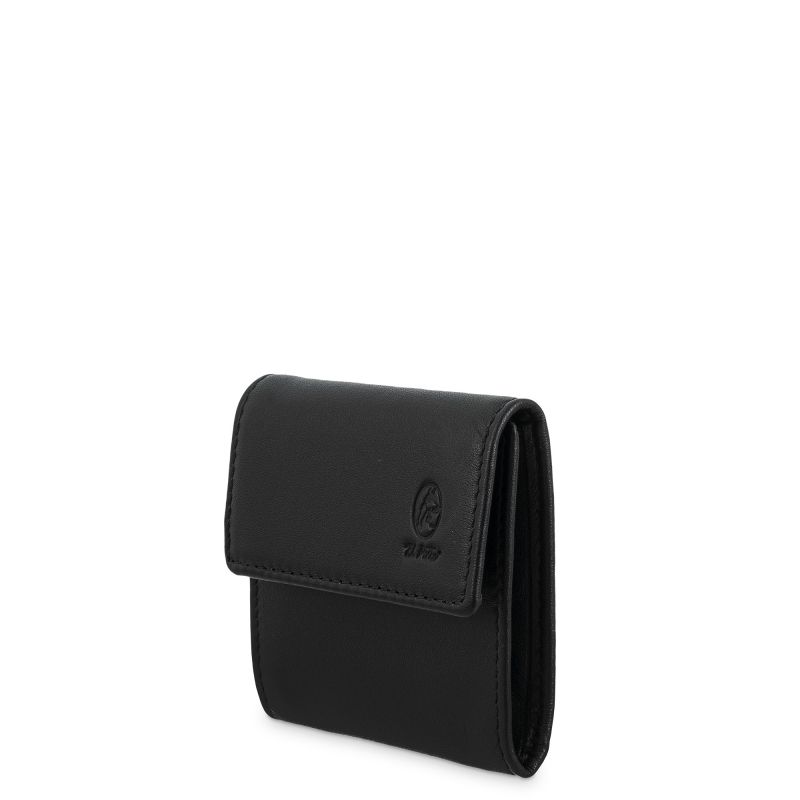Monedero Piel Vacuno Hombre Negro Box