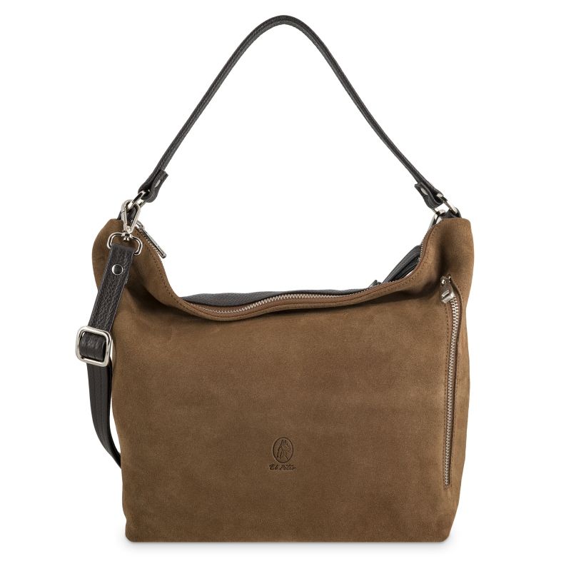 Bolso hobo piel mujer castaño Natural