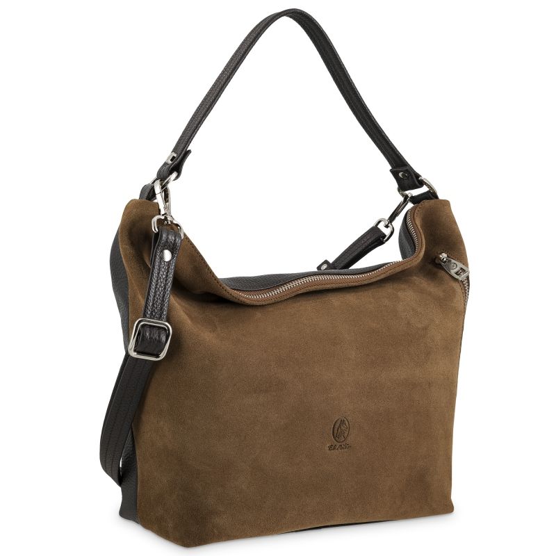 Bolso hobo piel mujer castaño Natural
