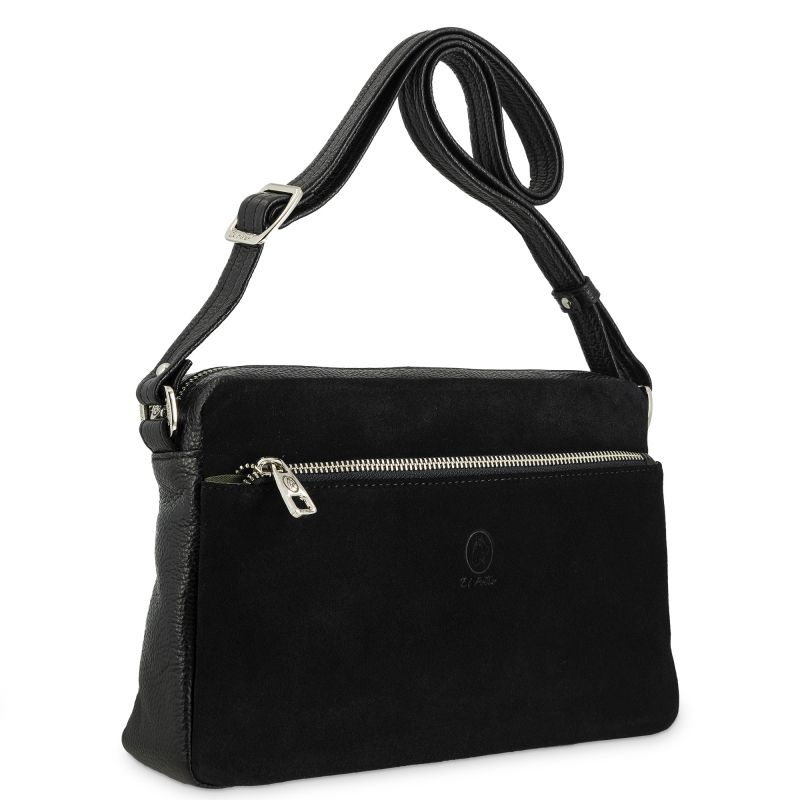 Bolso bandolera piel mujer negro Natural