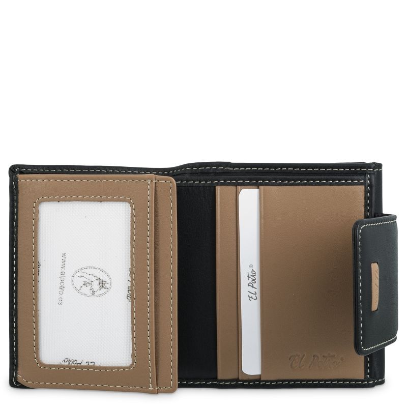 Cartera Piel Mujer Negro Mate