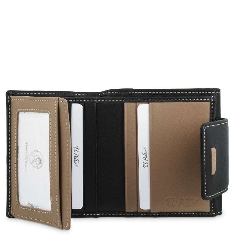 Cartera Piel Mujer Negro Mate