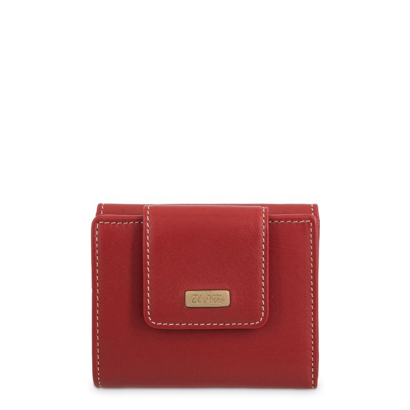Cartera Piel Vacuno Mujer Rojo Mate