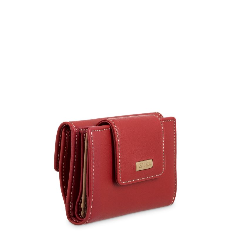 Cartera Piel Vacuno Mujer Rojo Mate