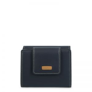 Cartera Piel Vacuno Mujer Azul Mate