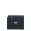 Cartera Piel Vacuno Mujer Azul Mate