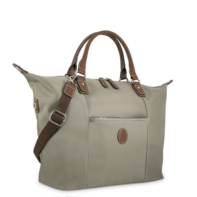 Bolso nylon mujer taupe Mónaco