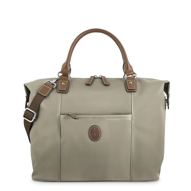 Bolso nylon mujer taupe Mónaco