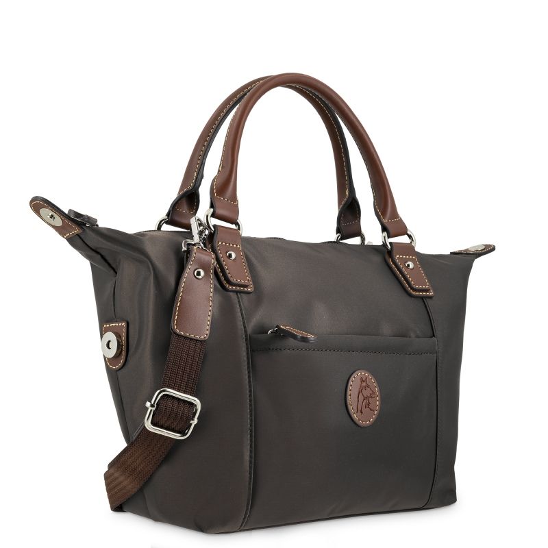 Bolso nylon mujer marrón Mónaco