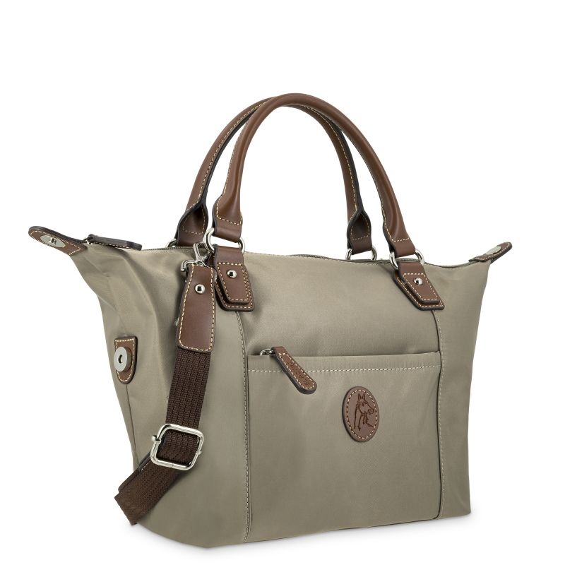 Bolso nylon hombre taupe Mónaco