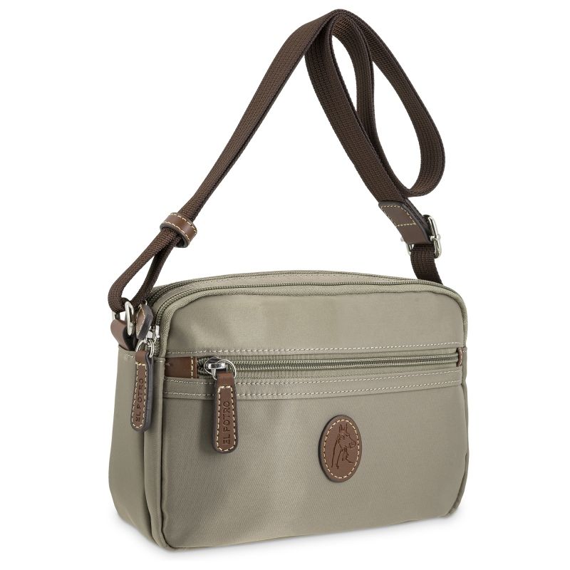 Bolso nylon mujer taupe Mónaco
