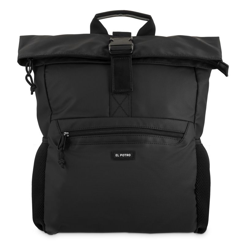 Mochila Nylon Hombre Negro New-Sport