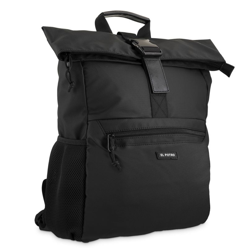 Mochila Nylon Hombre Negro New-Sport