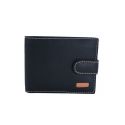 Cartera piel hombre negro Mate