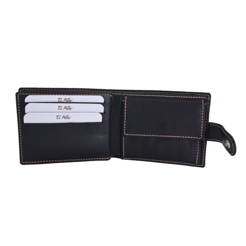 Cartera piel hombre marrón Mate