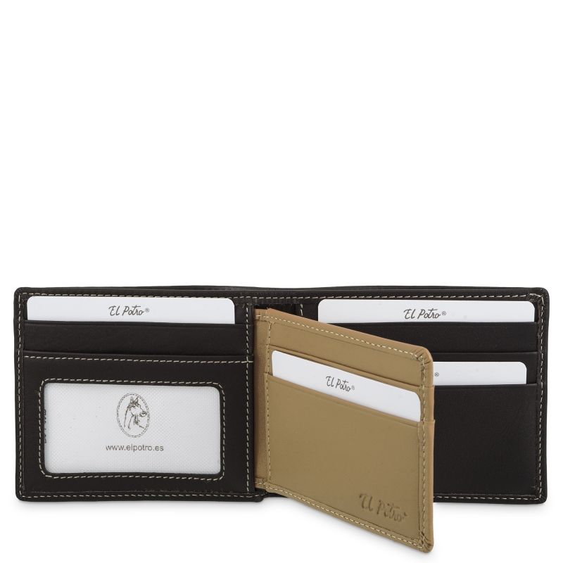 Cartera Piel Hombre Marrón Mate