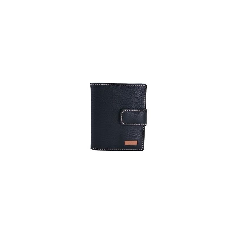Cartera Piel Hombre Negro Mate