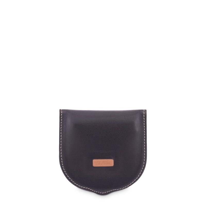 Monedero piel vacuno hombre negro Mate