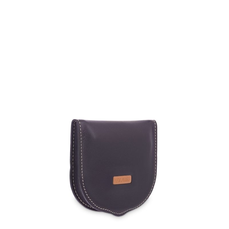 Monedero piel vacuno hombre negro Mate