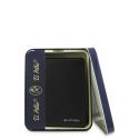 Cartera Piel Vacuno Hombre Negro Metal