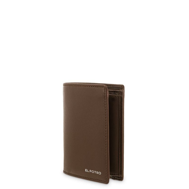Cartera Piel Hombre Cuero Metal