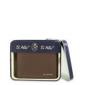 Cartera piel vacuno hombre cuero Metal