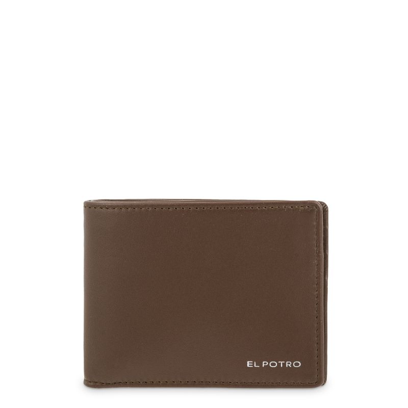 Cartera piel vacuno hombre cuero Metal