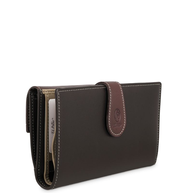 Cartera piel vacuno mujer marrón Nature