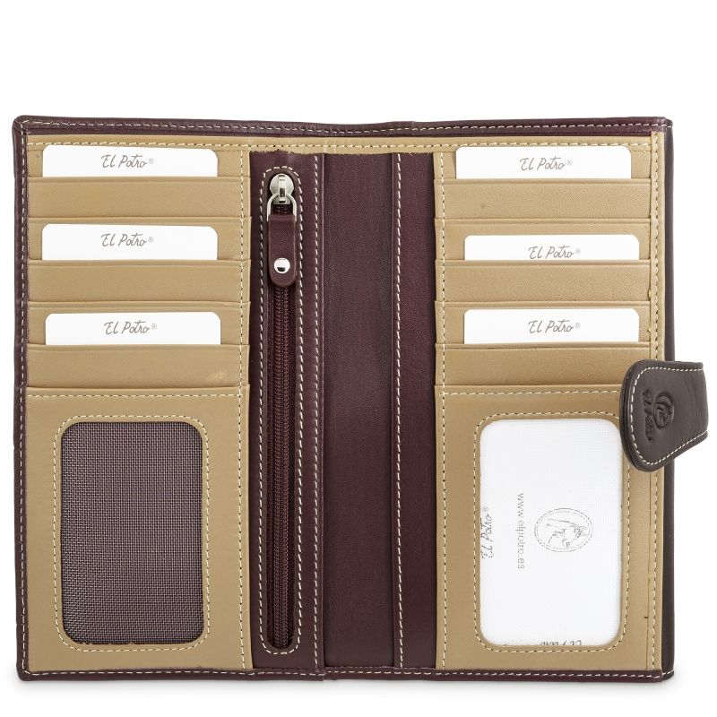 Cartera Piel vacuno mujer Burdeos Nature