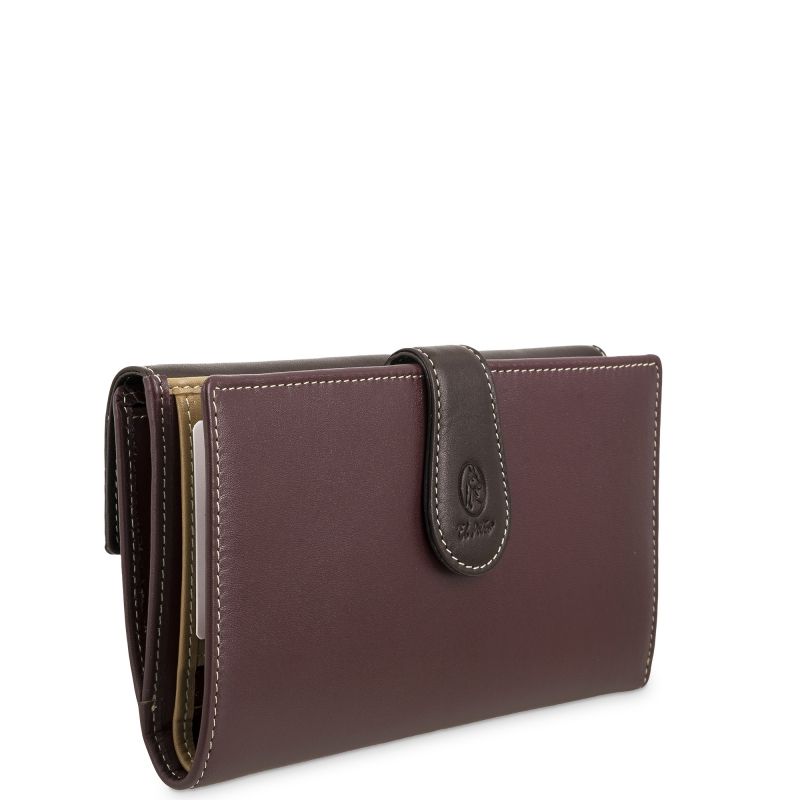 Cartera Piel vacuno mujer Burdeos Nature