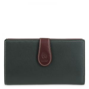 Cartera piel vacuno mujer verde Nature