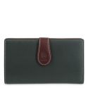 Cartera piel vacuno mujer verde Nature