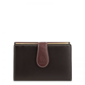 Cartera piel mujer marrón Mate