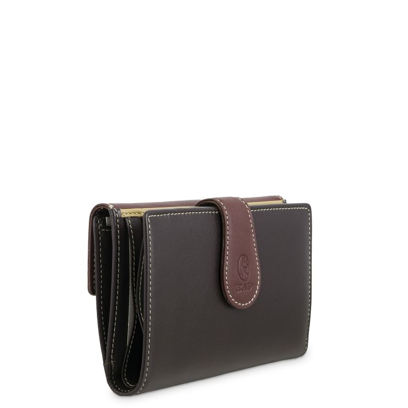 Cartera piel mujer marrón Mate