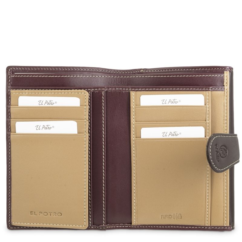 Cartera Piel Vacuno Mujer Burdeos Nature