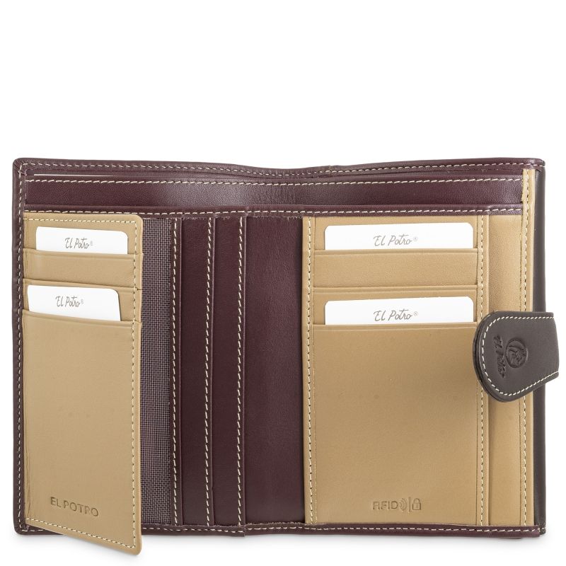 Cartera Piel Vacuno Mujer Burdeos Nature
