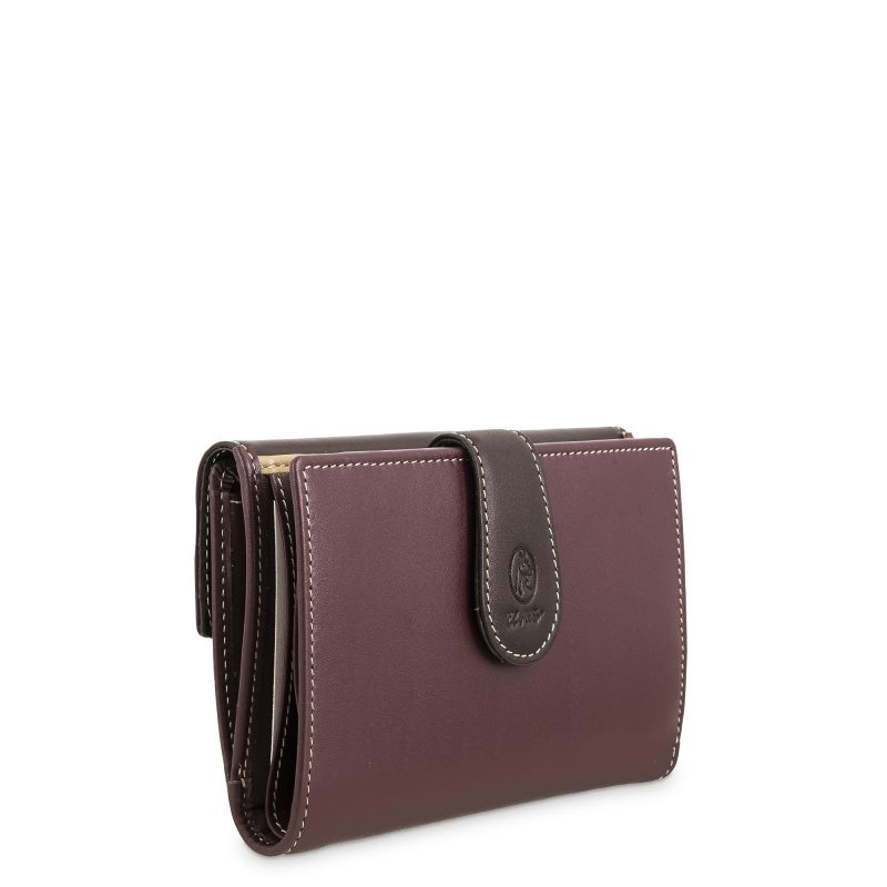 Cartera Piel Vacuno Mujer Burdeos Nature