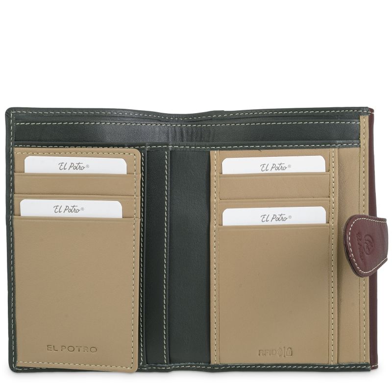 Cartera Piel Mujer Verde Nature