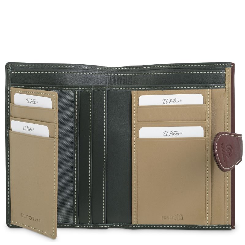 Cartera Piel Mujer Verde Nature
