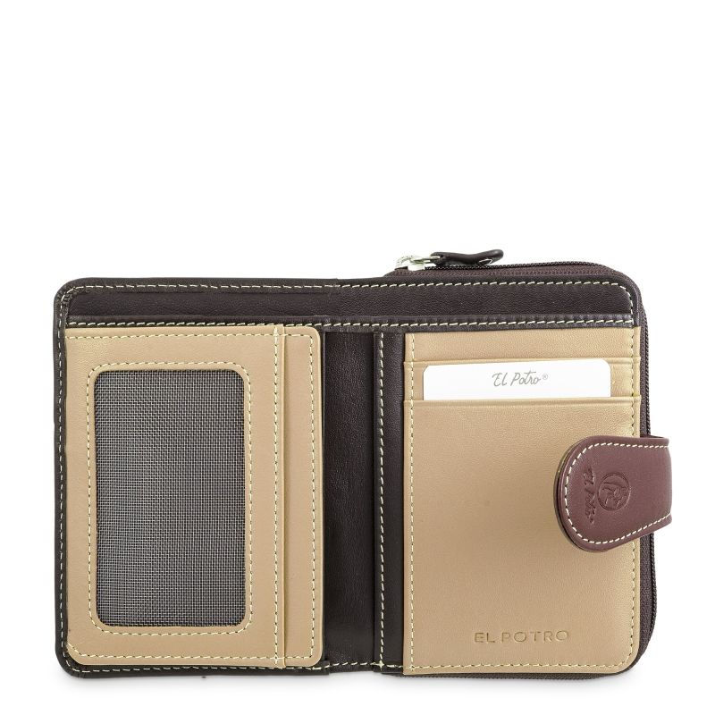 Cartera piel vacuno mujer marrón Nature
