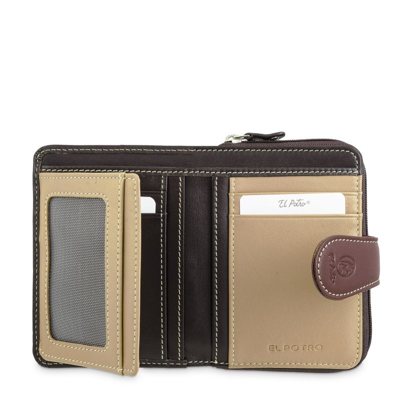 Cartera piel vacuno mujer marrón Nature
